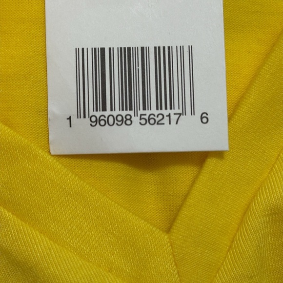 Ady P Yellow V Neck High Low Rayon Blend Womens S Short Sleeve T Shirt NWT - Picture 7 of 9